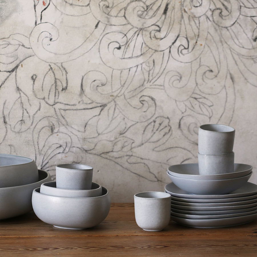 Ro- Collection Geschirrset aus  Keramik Ash Grey
