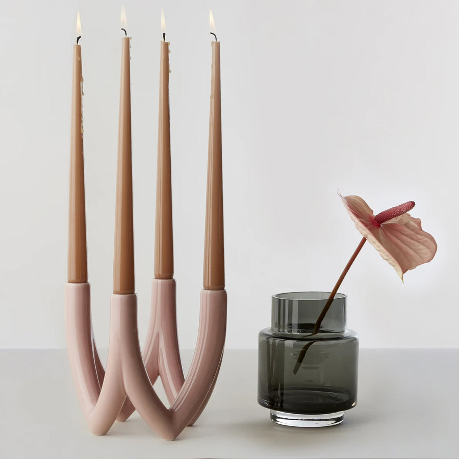 Ro Collection Kerzenständer für vier Kerzen in Rosa