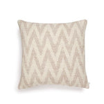 Kissen in mit Zickzack-Muster in beige und rosa