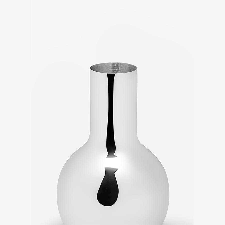 Skultuna Boule Vase klein in Silber