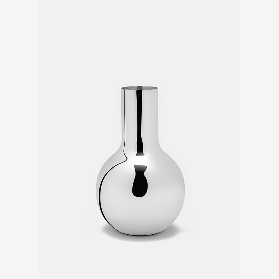 Skultuna Vase Boule in Silber