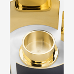 Kerzenhalter von Skultuna in Gold und Grau