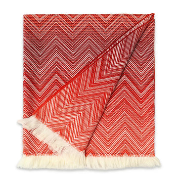 Missoni Plaid Timmy mit Fransen in Rot