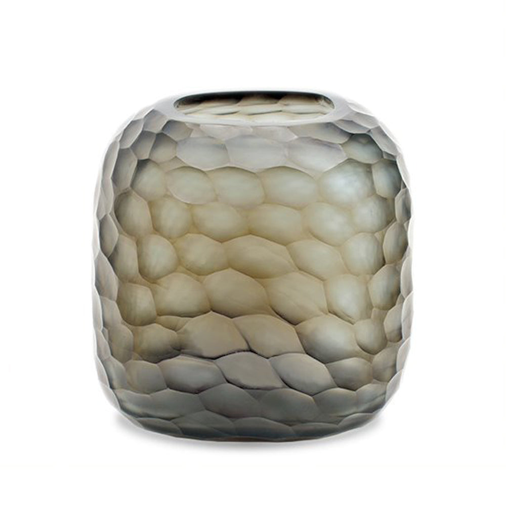 Guaxs Vase Somba in der Farbe smokegrey von Hand geschliffen
