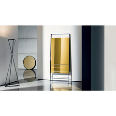 Sovet rechteckiger Standspiegel mit gebräuntem Glas