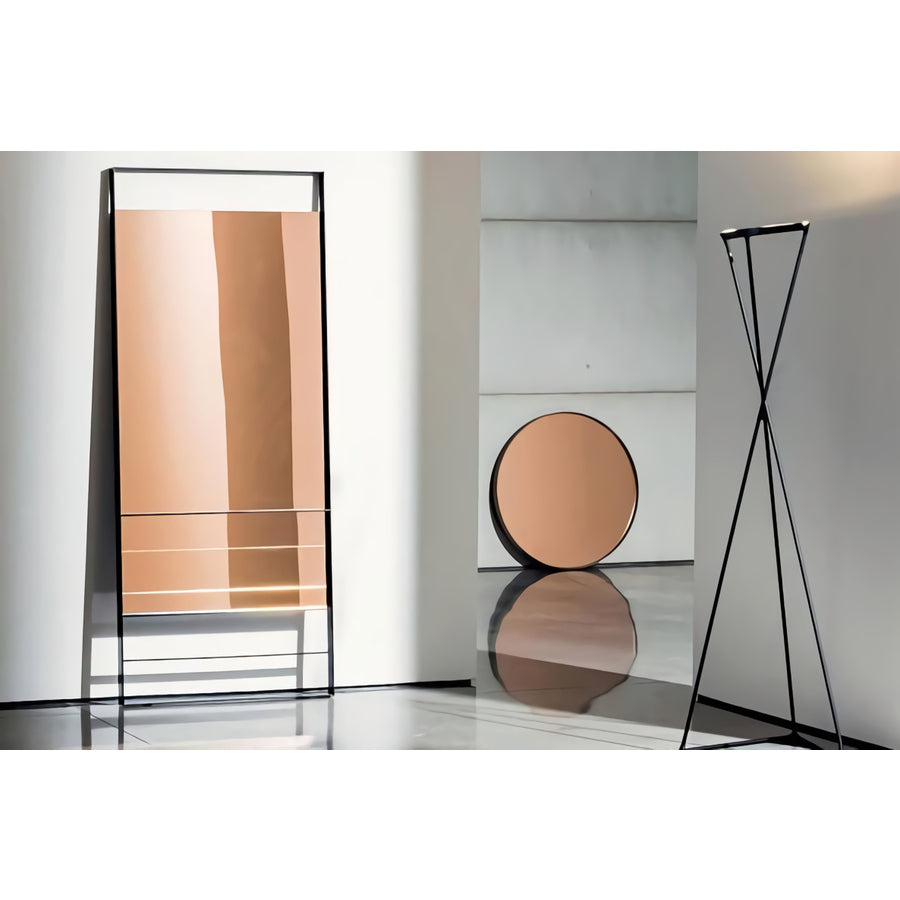 Sovet Standspiegel mit Aluminiumrahmen und gebräuntem Glas