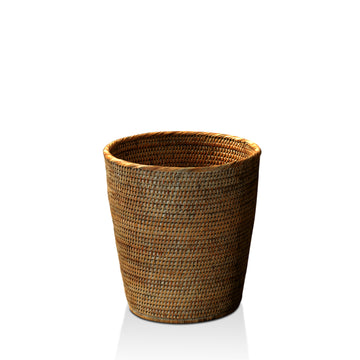 Decor Walther Papierkorb, Rattan dunkel. 