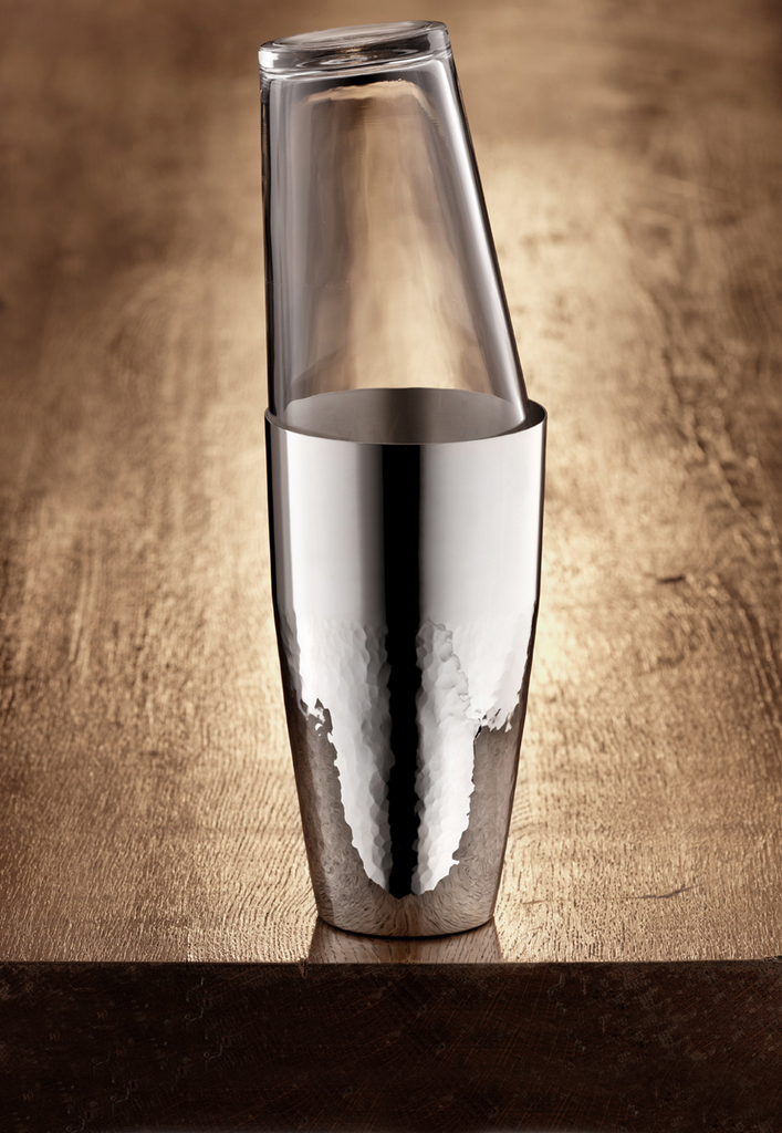 Robbe & Berking Martele Cocktailshaker aus Silber mit Glas 